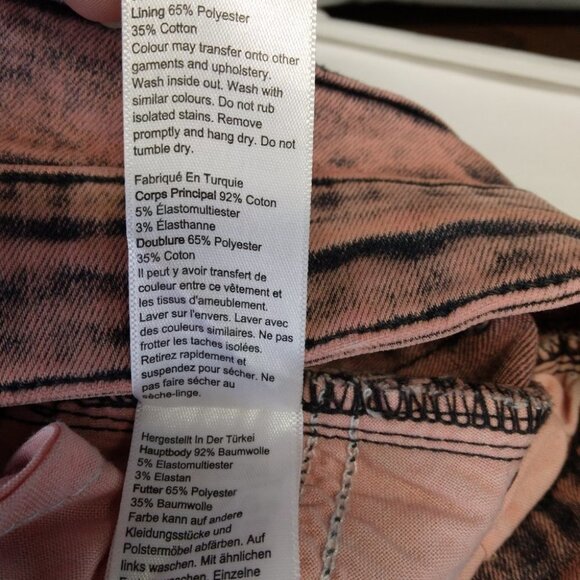 TOPSHOP Acid Wash High Rise Skinny Cropped JEANS  size 28 - Picture 14 of 14